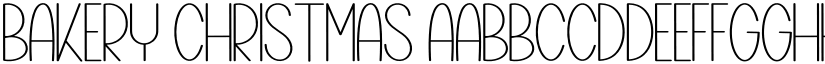 Bakery Christmas font
