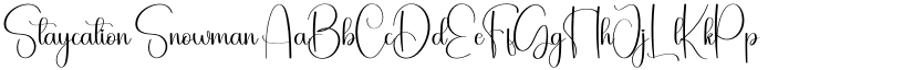 Staycation Snowman font