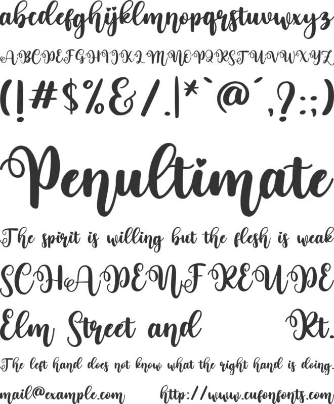 live love Bt font preview