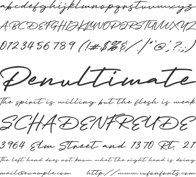 Wishful Melisande font preview