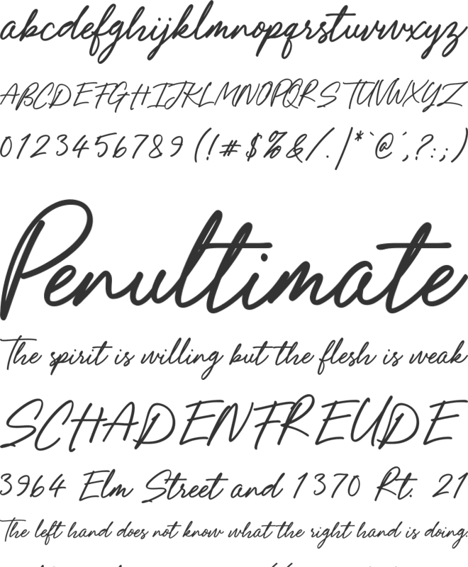 Stenborough font preview