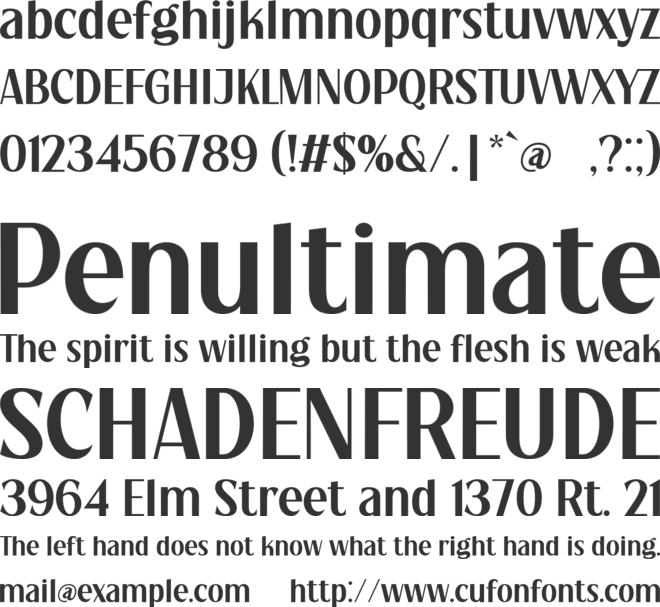 Mayrean font preview