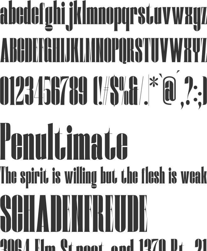 Grovian font preview