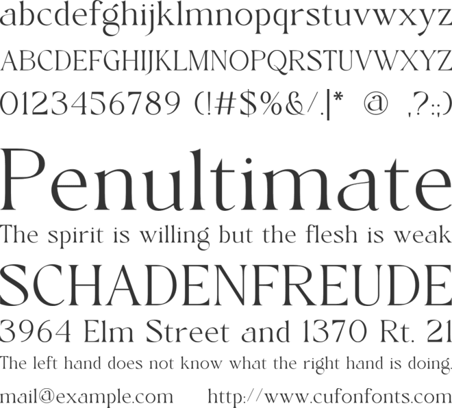 Kangelan font preview