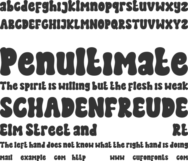 Master Retro font preview