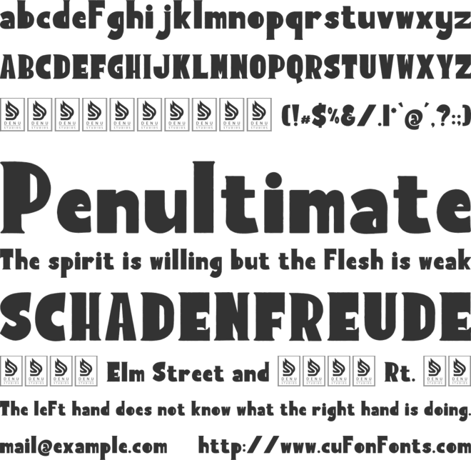 Sunrope font preview