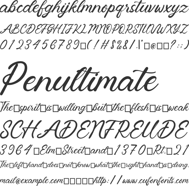 Vintagen Monstera font preview