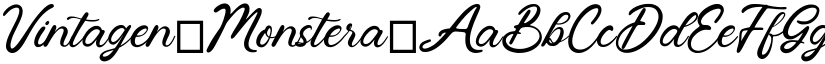 Vintagen Monstera font