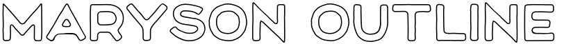 Maryson Outline PERSONAL USE font