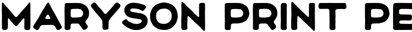 Maryson Print PERSONAL USE font