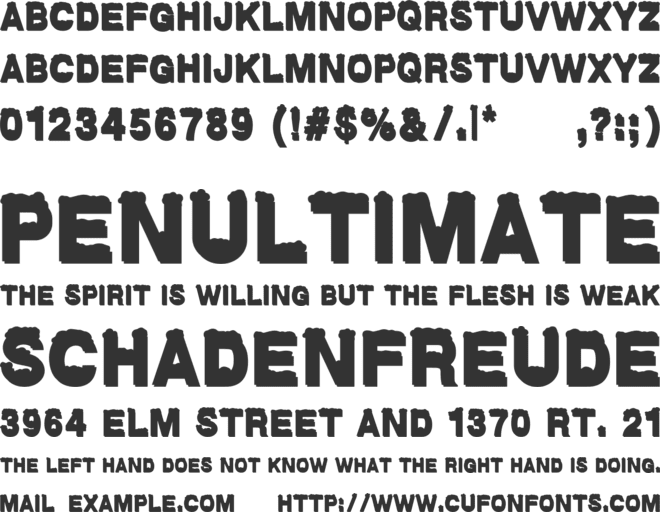 Ice Cold LH font preview