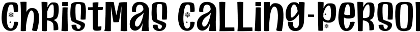 Christmas Calling-Personal Use font