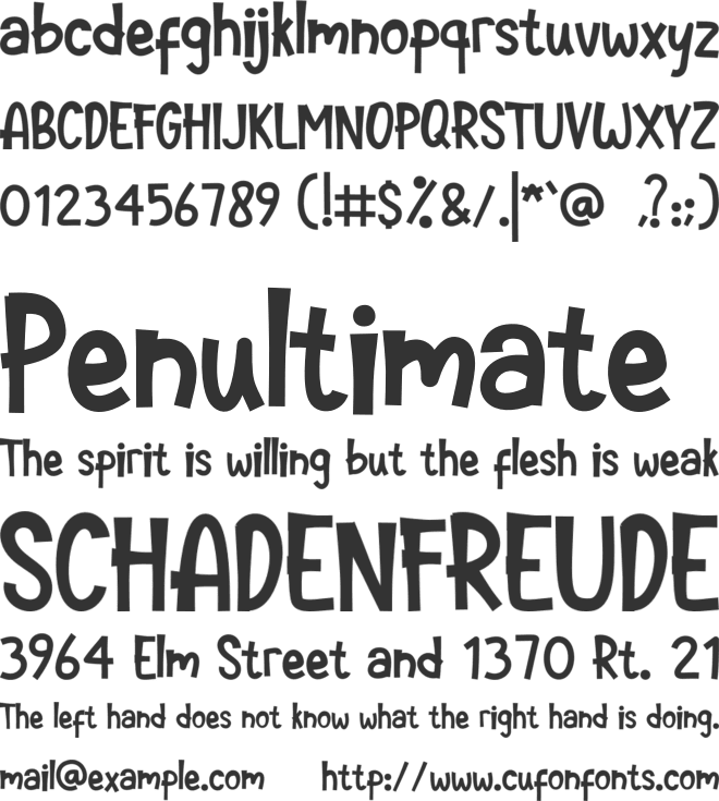 Lilmarie font preview