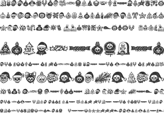 Dark Christmas font preview