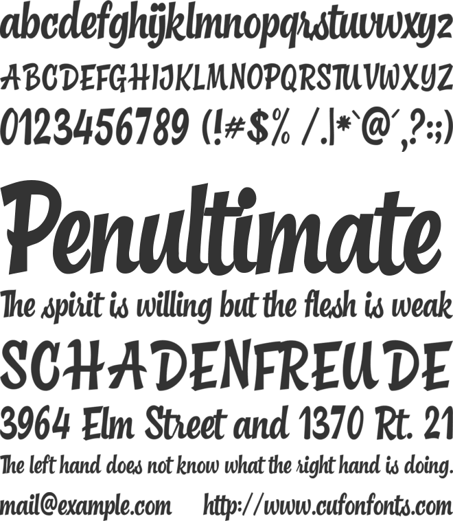 Chocolate Adventure font preview