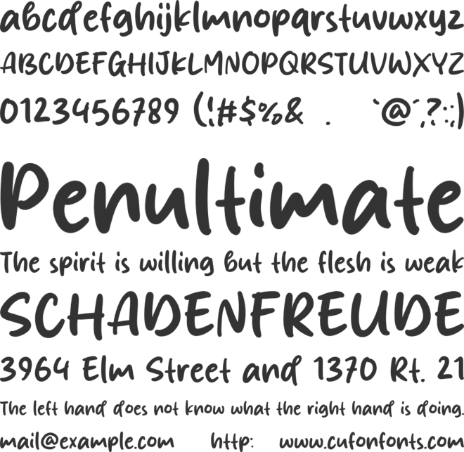 Bertha Smile font preview