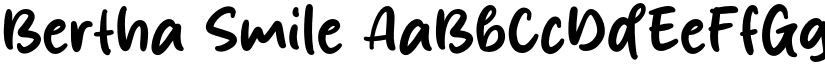 Bertha Smile font