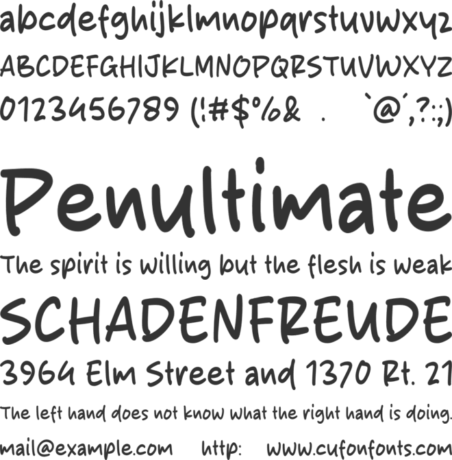 Gerald Script font preview