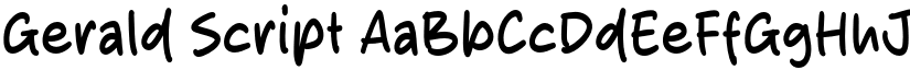 Gerald Script font