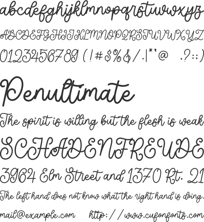 Jesus font preview