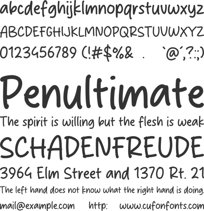 Strange font preview