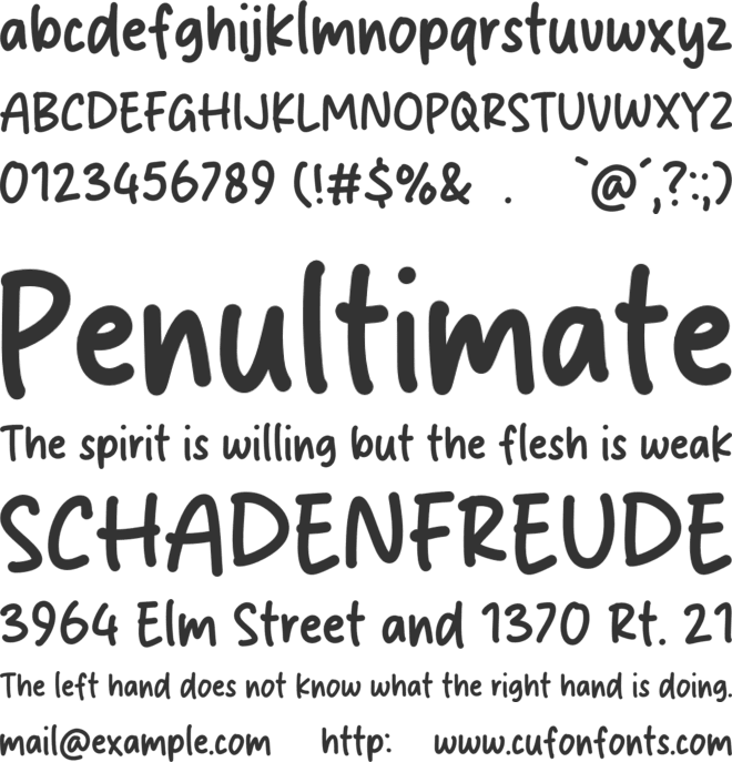 Cake Nut font preview