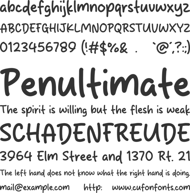 Sticky Bread font preview