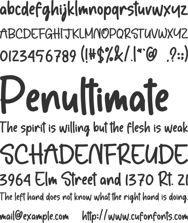 Only Kids font preview