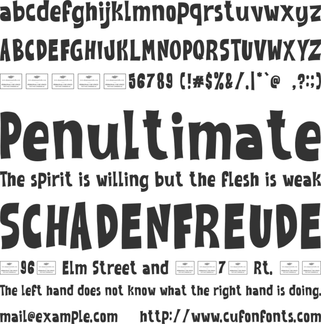 Burnout Paradise Free font preview