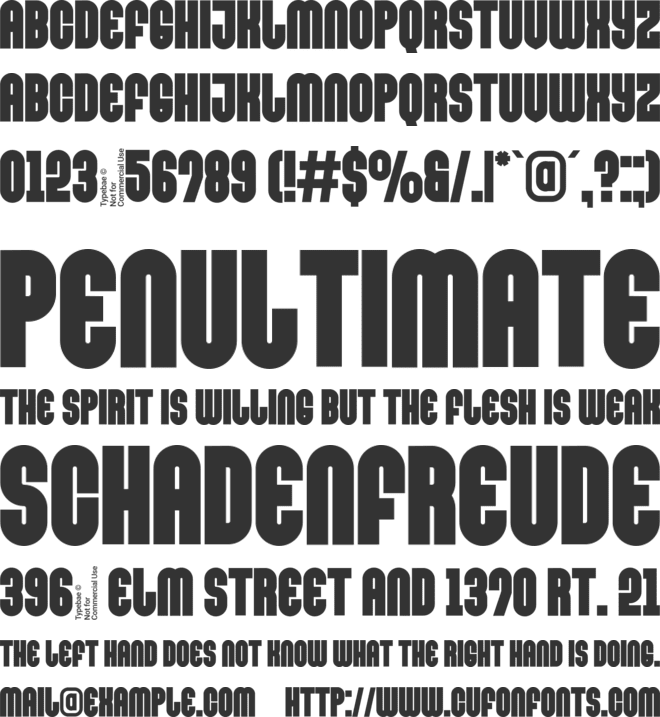 Monblock font preview