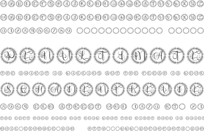 Velantra Monogram font preview