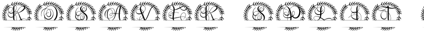 Rosaver Split Monogram font