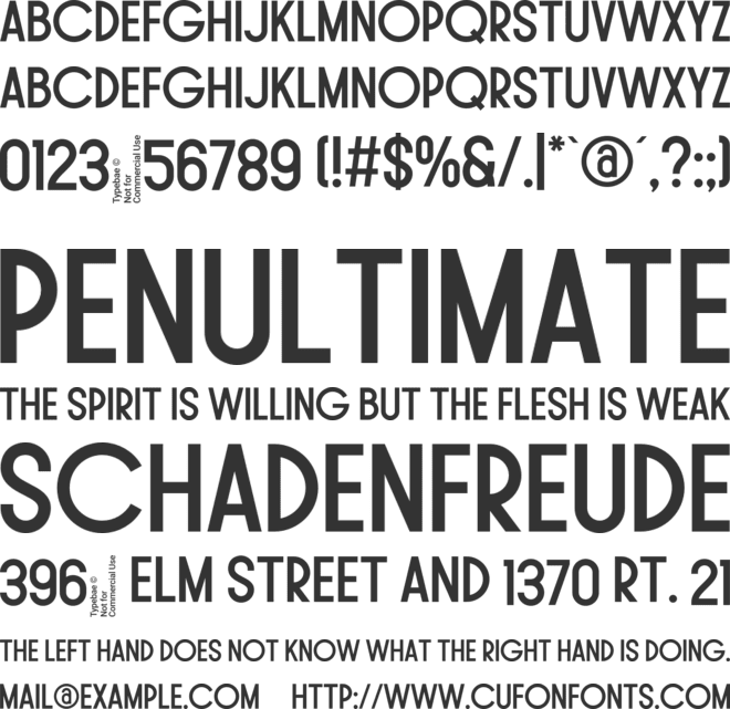 Pronell font preview