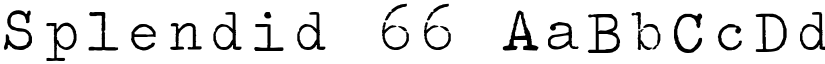 Splendid 66 font