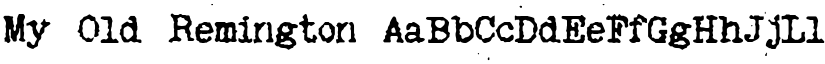My Old Remington font download