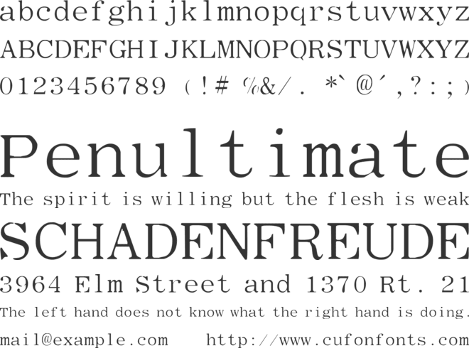 Type Wheel font preview