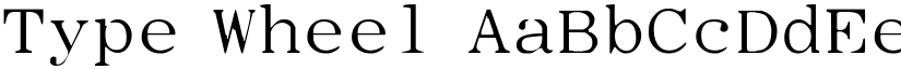 Type Wheel font