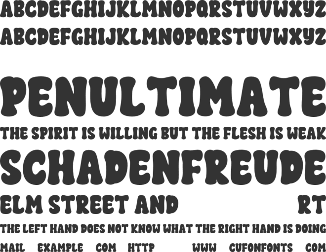 Super Groovy font preview
