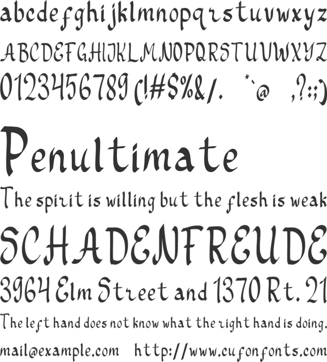 Comero Baroque font preview