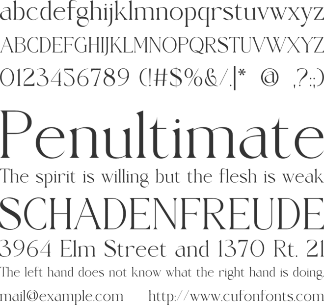 Minsten font preview