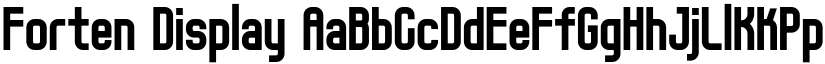 Forten Display font
