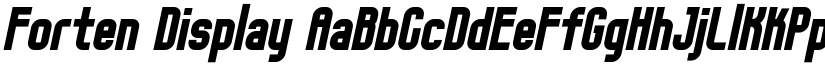 Forten Display font