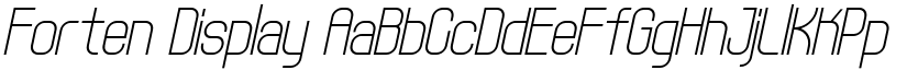 Forten Display font