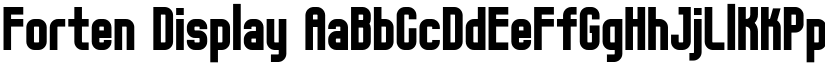 Forten Display font