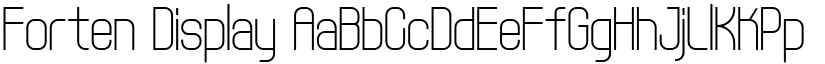 Forten Display font