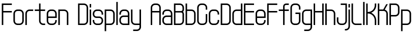 Forten Display font