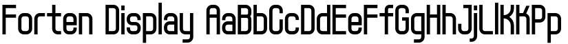 Forten Display font