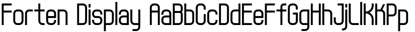 Forten Display font