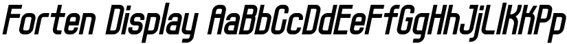 Forten Display font
