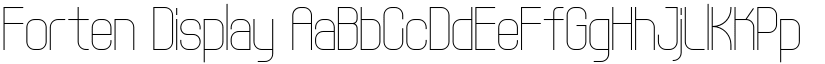 Forten Display font